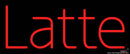 Red Latte Real Neon Glass Tube Neon Sign