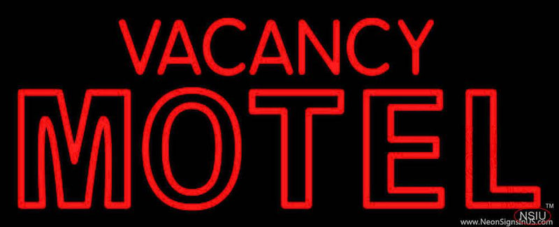 Red Vacancy Motel Real Neon Glass Tube Neon Sign