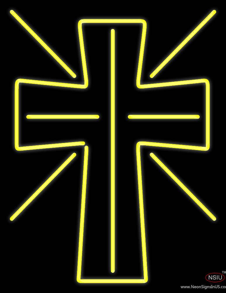 Christian Cross Real Neon Glass Tube Neon Sign