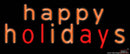 Happy Holidays Real Neon Glass Tube Neon Sign