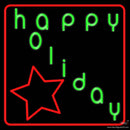 Happy Holidays Real Neon Glass Tube Neon Sign