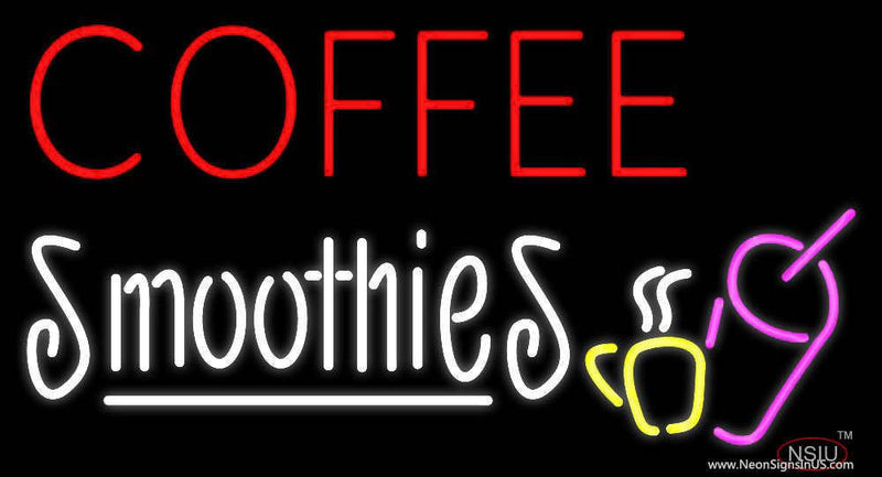 Red Coffee Smoothies Real Neon Glass Tube Neon Sign