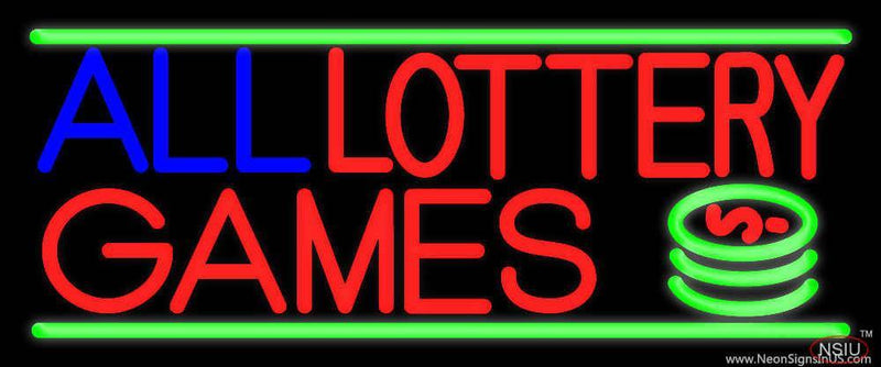 All Lottery Games Handmade Art Neon Sign