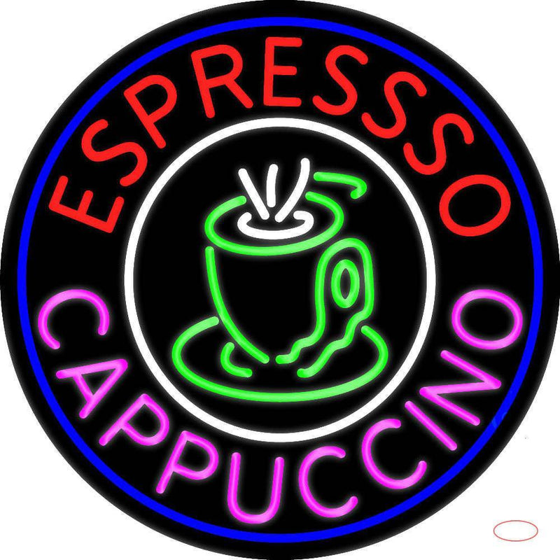 Espresso Cappuccino Cup Real Neon Glass Tube Neon Sign