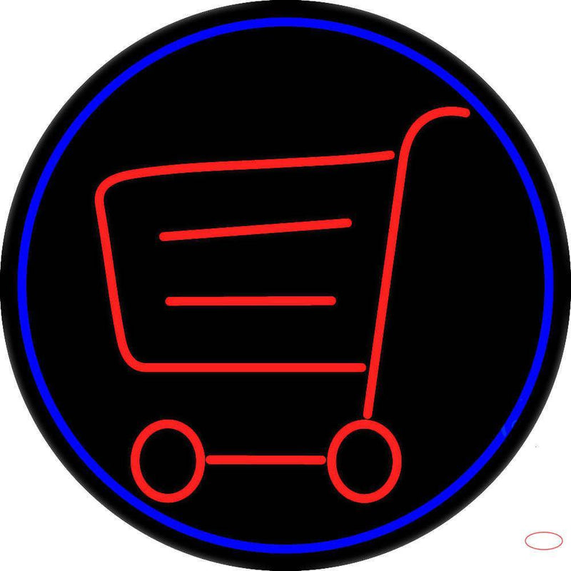 Grocery Trolley Logo Handmade Art Neon Sign