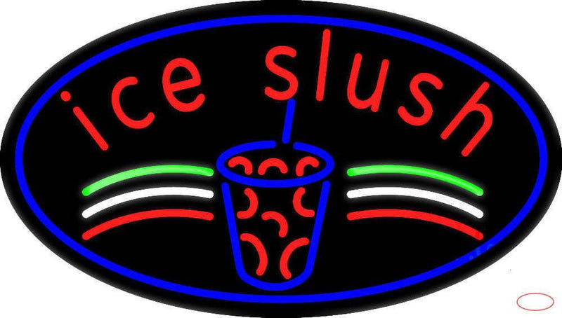 Ice Slush Logo Handmade Art Neon Sign