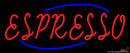 Red Espresso Real Neon Glass Tube Neon Sign