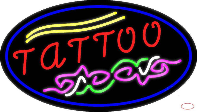 Red Tattoo Design Real Neon Glass Tube Neon Sign