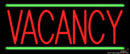 Red Vacancy Real Neon Glass Tube Neon Sign