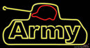 Yellow Army Real Neon Glass Tube Neon Sign