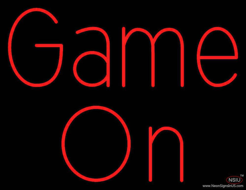 Red Game On Handmade Art Neon Sign