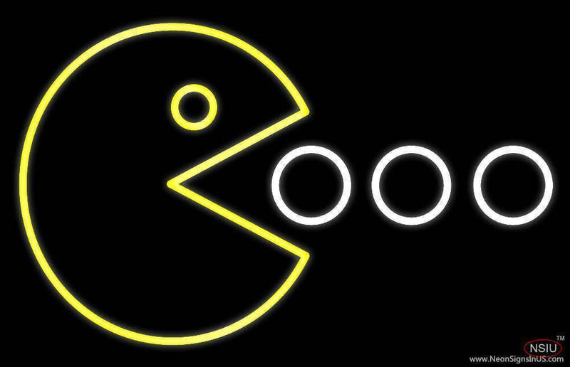 Pac Man Handmade Art Neon Sign