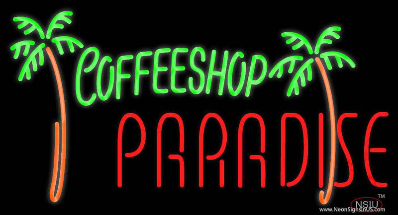 Coffee Shop Paradise Real Neon Glass Tube Neon Sign