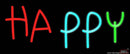 Happy Real Neon Glass Tube Neon Sign