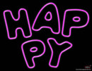 Happy Real Neon Glass Tube Neon Sign