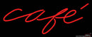 Red Cafe Real Neon Glass Tube Neon Sign