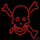 Skull Bones Real Neon Glass Tube Neon Sign