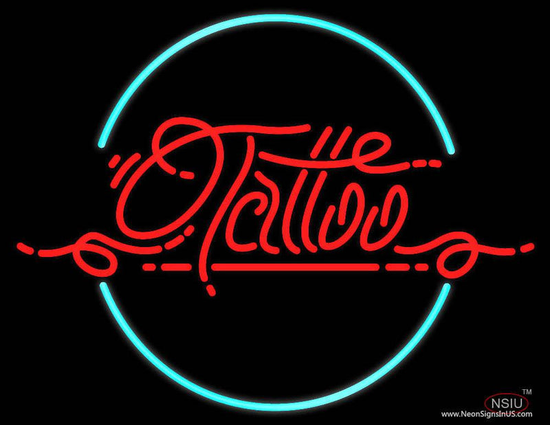 Red Retro Tattoo Real Neon Glass Tube Neon Sign