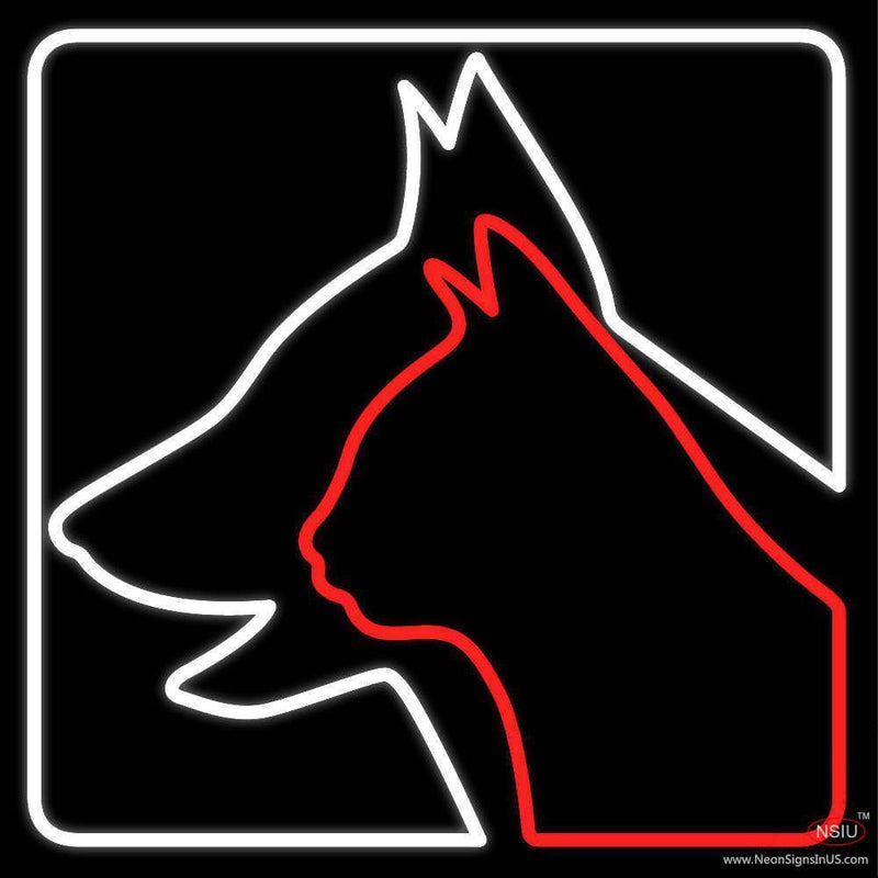 Veterinary Logo Dog Logo Cat Handmade Art Neon Sign