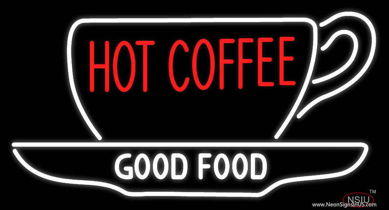 Hot Coffee Good Food Cup Real Neon Glass Tube Neon Sign