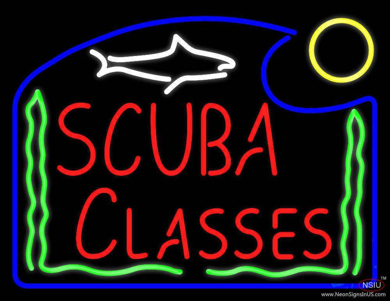 Scuba Classes Handmade Art Neon Sign