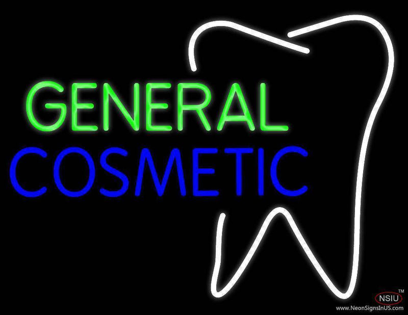 General Cosmetic With Tooth Logo Handmade Art Neon Sign