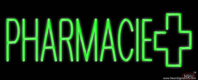 Green Pharmacie Logo Handmade Art Neon Sign