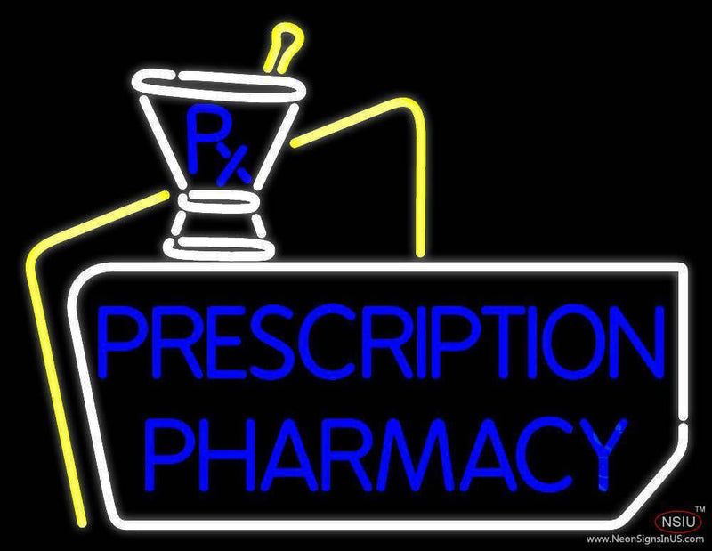 Prescription Pharmacy Handmade Art Neon Sign