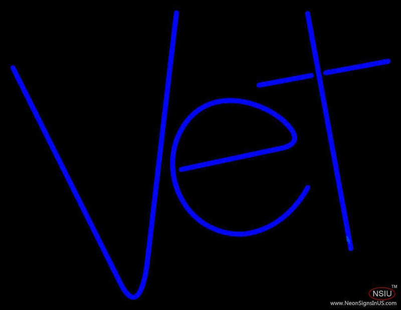 Blue Vet Handmade Art Neon Sign