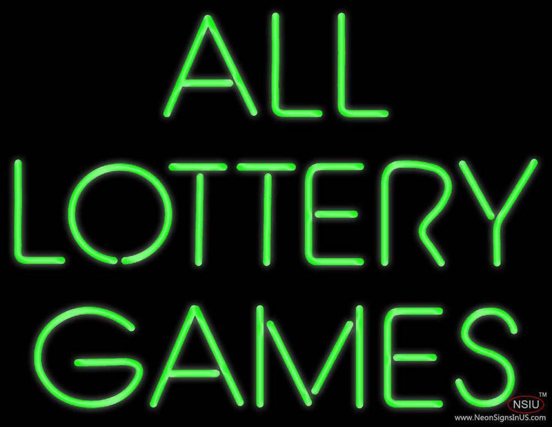 All Lottery Games Handmade Art Neon Sign