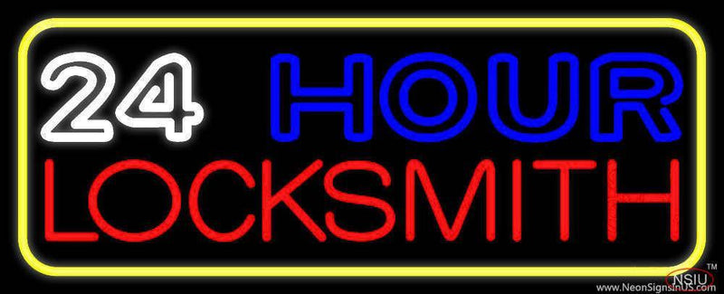 Double Stroke hr Locksmith  Handmade Art Neon Sign