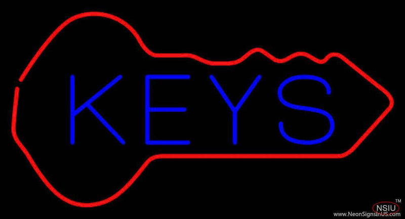 Keys Inside Key Logo Handmade Art Neon Sign