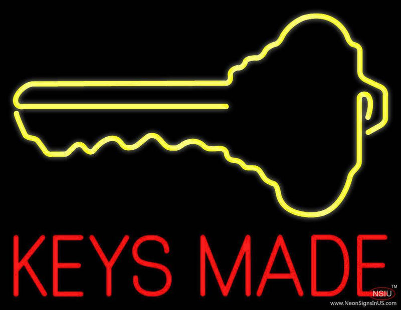Keys Made With Key Logo Handmade Art Neon Sign