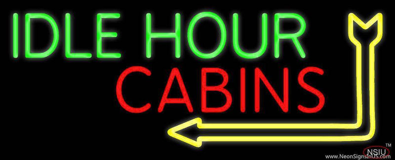 Idle Hour Cabins  Handmade Art Neon Sign