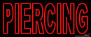 Red Piercing  Real Neon Glass Tube Neon Sign