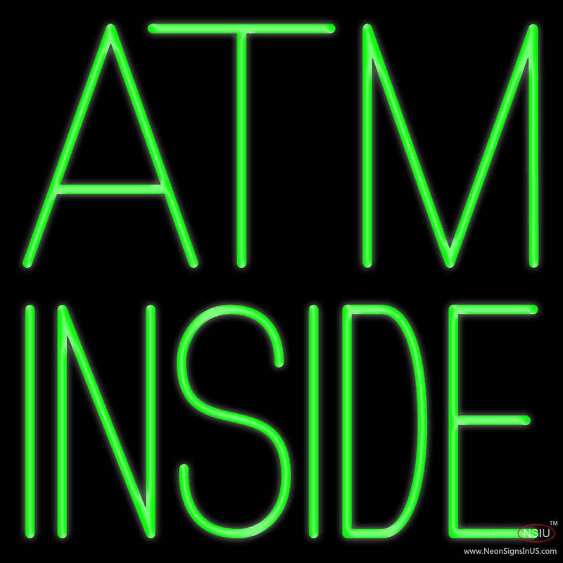 Green Atm Inside Real Neon Glass Tube Neon Sign