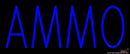 Blue Ammo Handmade Art Neon Sign