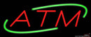Red ATM Real Neon Glass Tube Neon Sign