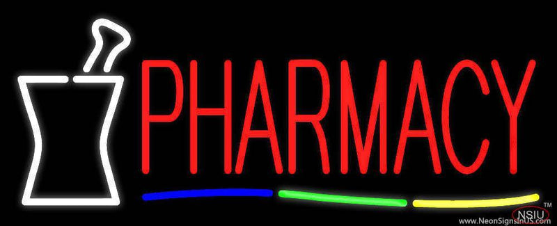 Red Pharmacy Logo Handmade Art Neon Sign