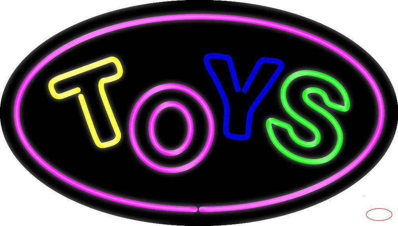 Toys Oval Purple Handmade Art Neon Sign