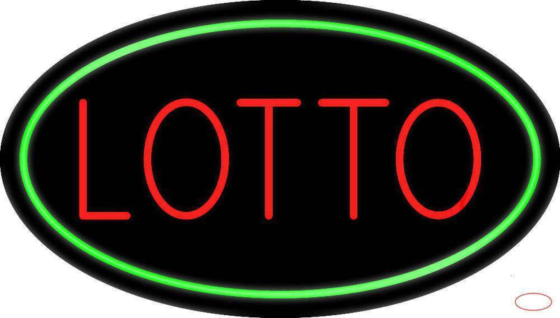 Lotto Oval Green Handmade Art Neon Sign