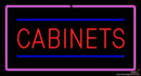 Cabinets Rectangle Purple Handmade Art Neon Sign