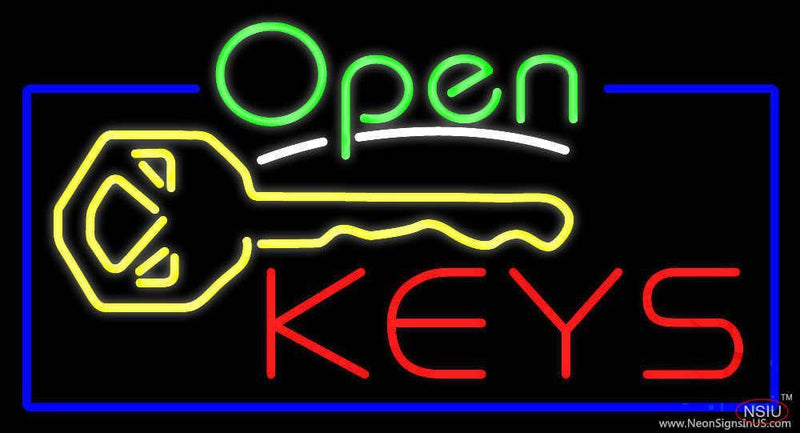 Open Keys Handmade Art Neon Sign