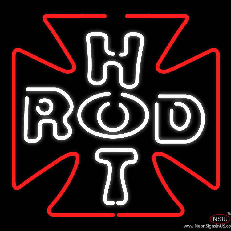 Hot Rod Cross Real Neon Glass Tube Neon Sign