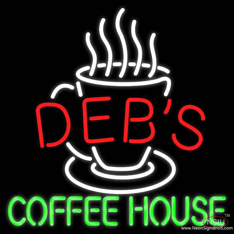 Debs Coffee House Real Neon Glass Tube Neon Sign