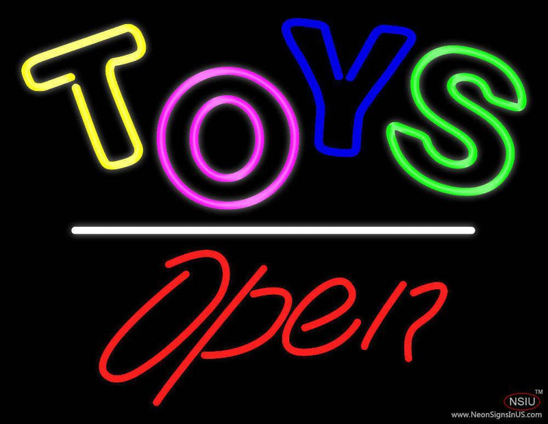Toys Open White Line Handmade Art Neon Sign