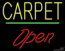 Carpet Script Open Green Line Handmade Art Neon Sign