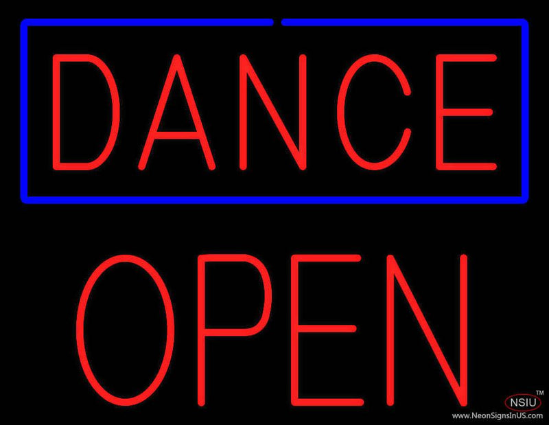 Red Dance Block Open Real Neon Glass Tube Neon Sign