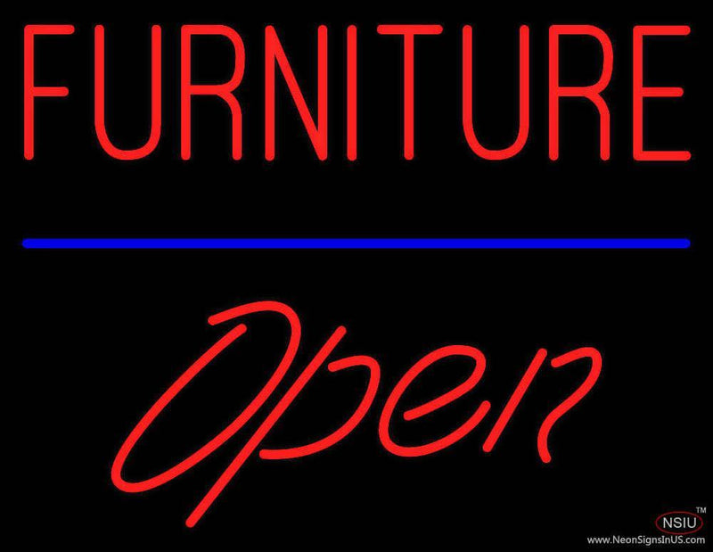 Furniture Script Open Handmade Art Neon Sign