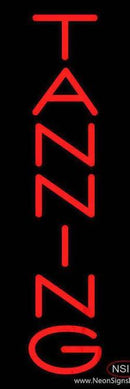Red Vertical Tanning Handmade Art Neon Sign
